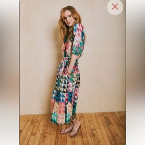 Ophelia & Indigo Cici Patch Print Dress Size S/M